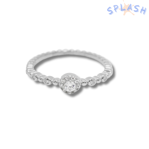 טבעת זירקונים - כסף 925