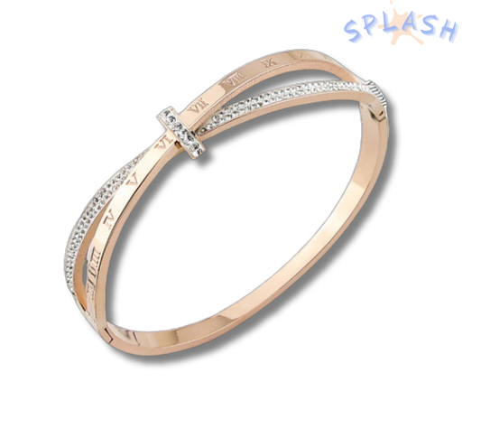 צמיד רומי קשיח | רוז גולד