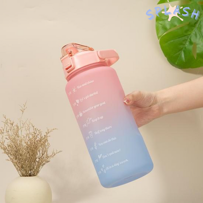 בקבוק 2 ליטר - כחול ורוד