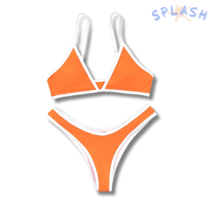 ביקיני כתום לבן