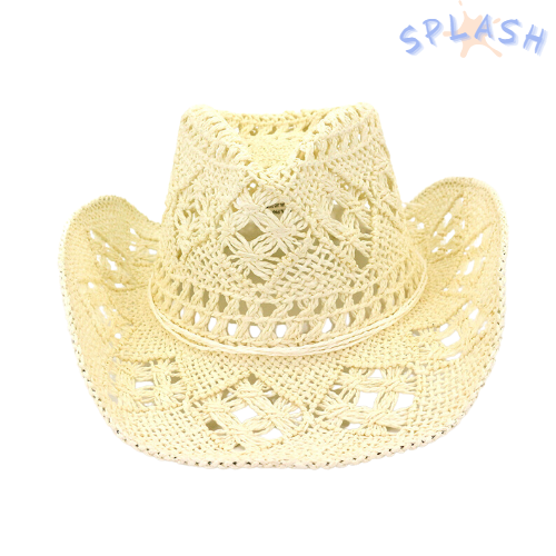 כובע קאובוי קש שמנת