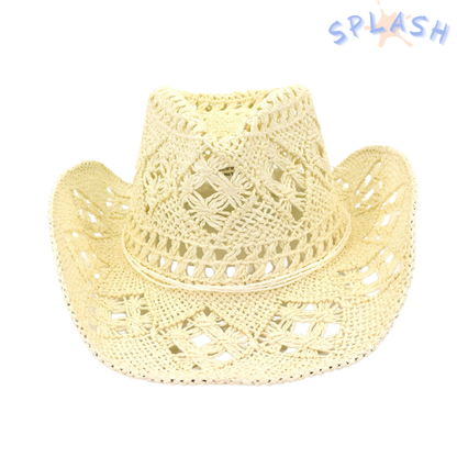 כובע קאובוי קש שמנת