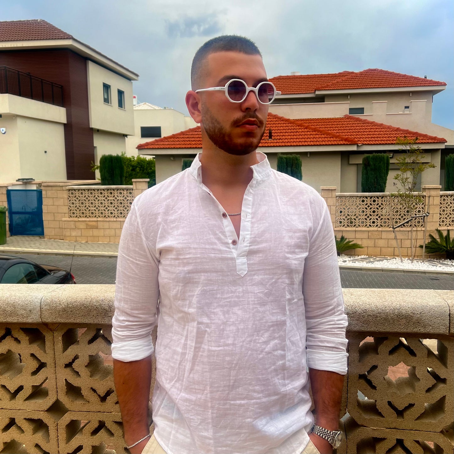 משקפי פריז לבן