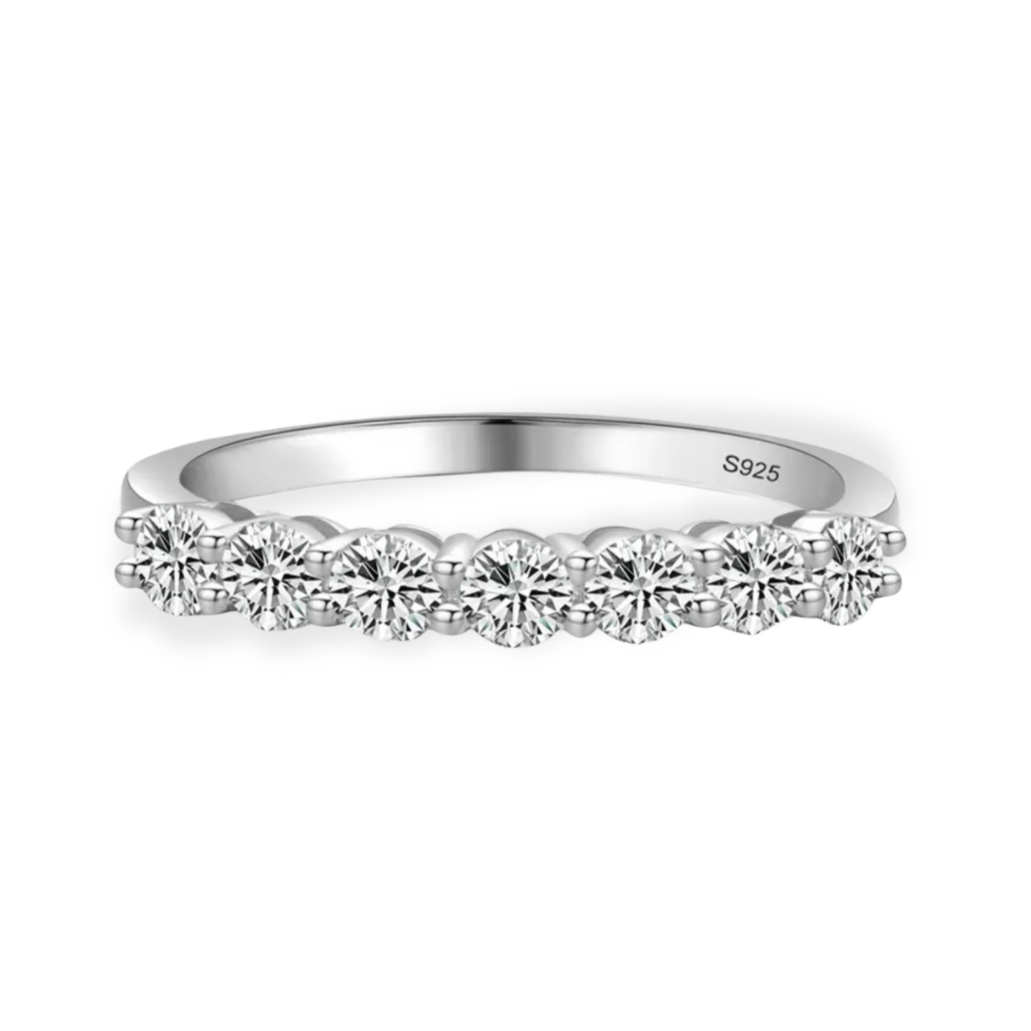 טבעת טניס משובצת זרקונים | כסף 925