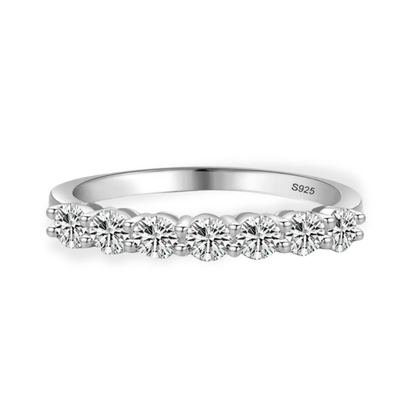 טבעת טניס משובצת זרקונים | כסף 925