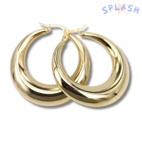 עגיל חישוק עבה - זהב