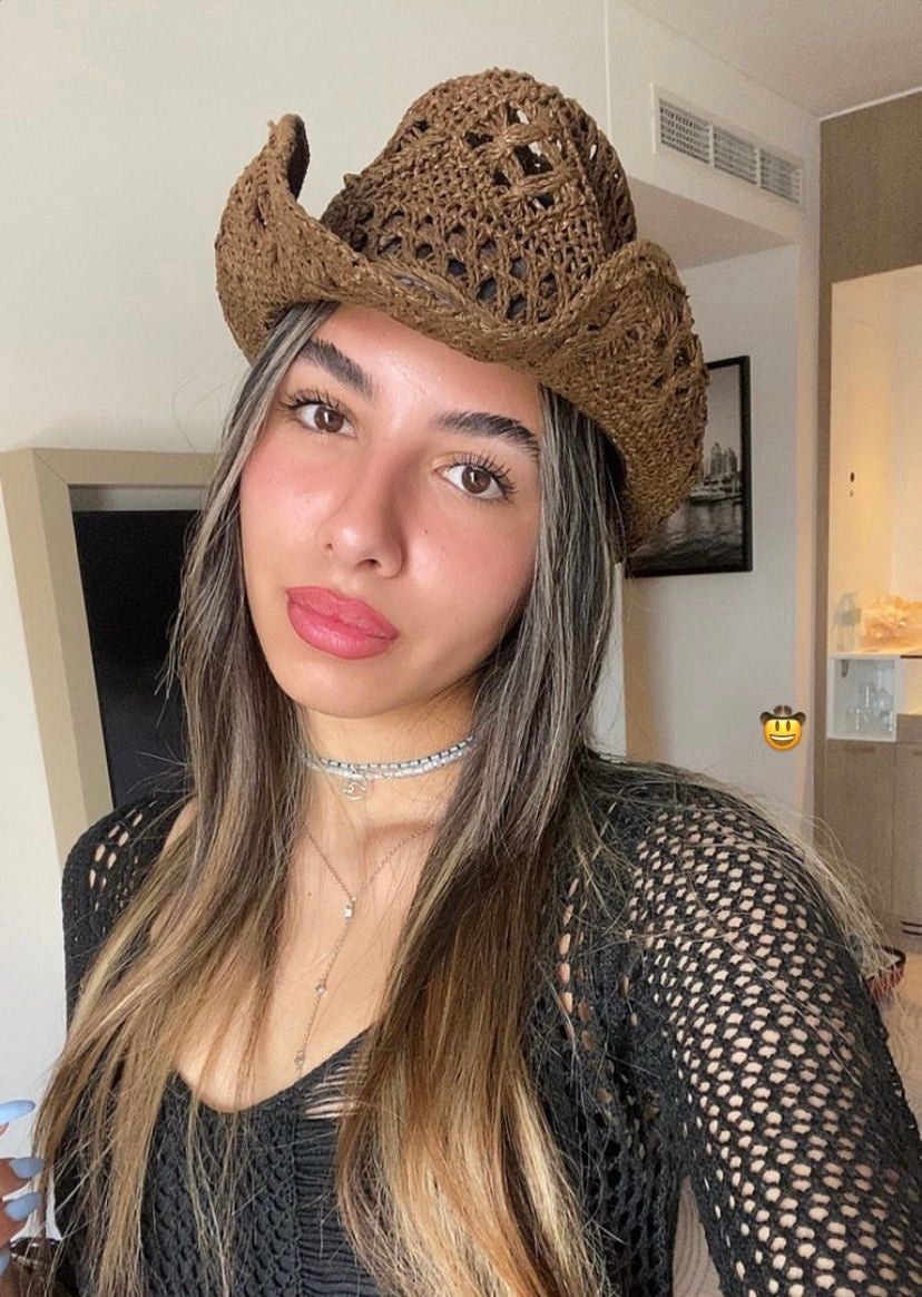 כובע קאובוי קש חום