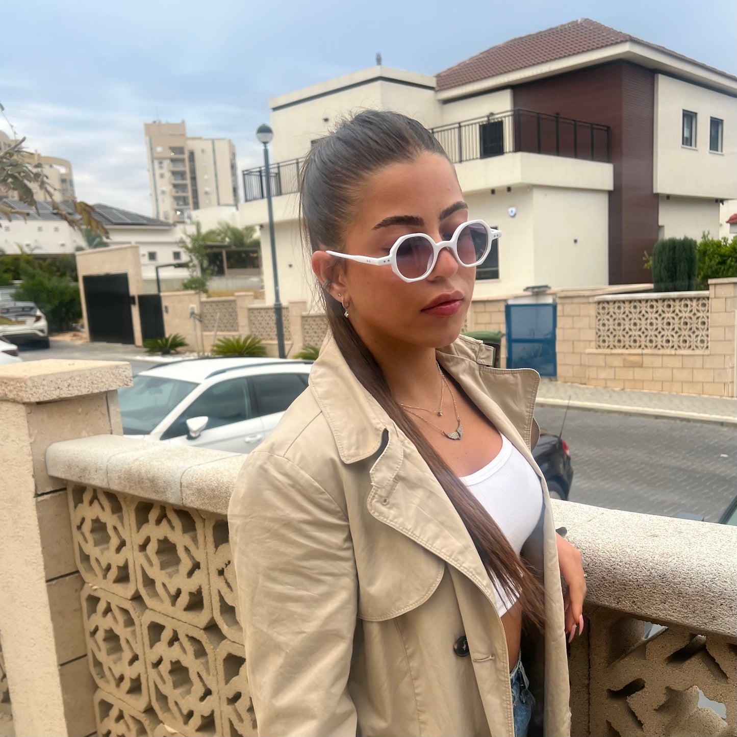 משקפי פריז לבן