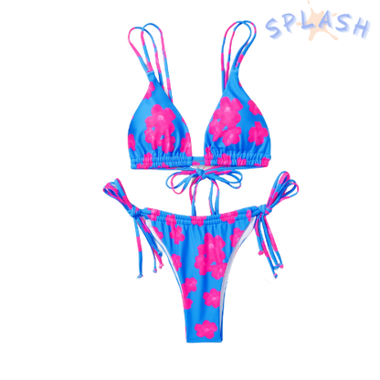 ביקיני כחול פרחים