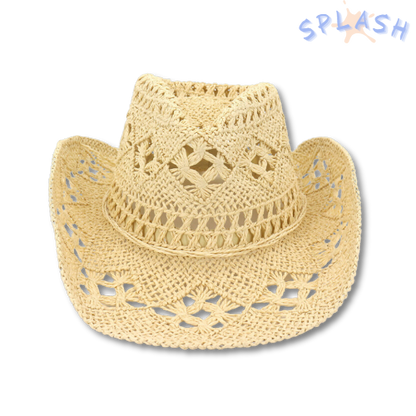 כובע קאובוי קש בז'