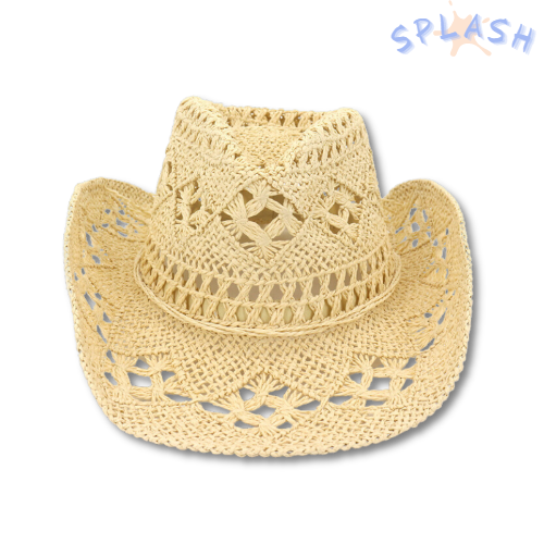 כובע קאובוי קש בז'