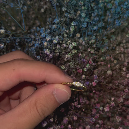 טבעת טיני כסף 925 מצופה זהב