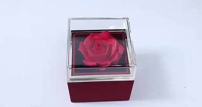 מארז ורד מסתובב לתכשיטים