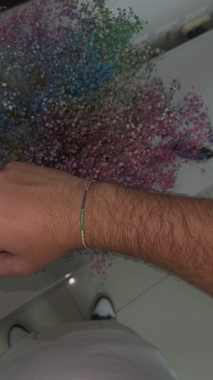 טניס צבעוני 2 מ"מ כסף 925