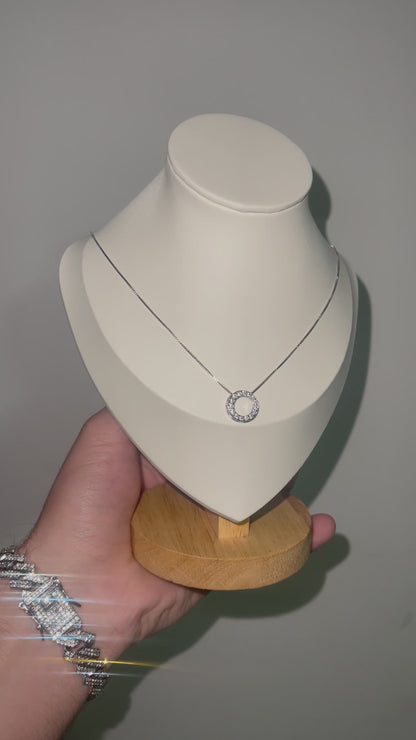 שרשרת הילה משובצת זרקונים